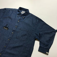 Denim Button Up [Dark Blue]