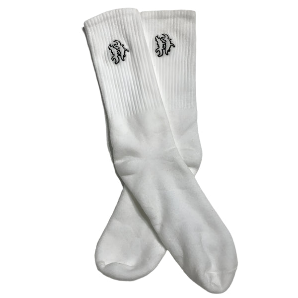 H Logo Socks [White]