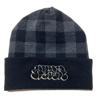 Tag Logo Checkered Beanie [Grey/Black]